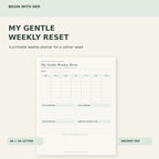 My Gentle Weekly Reset – Printable Weekly Planner