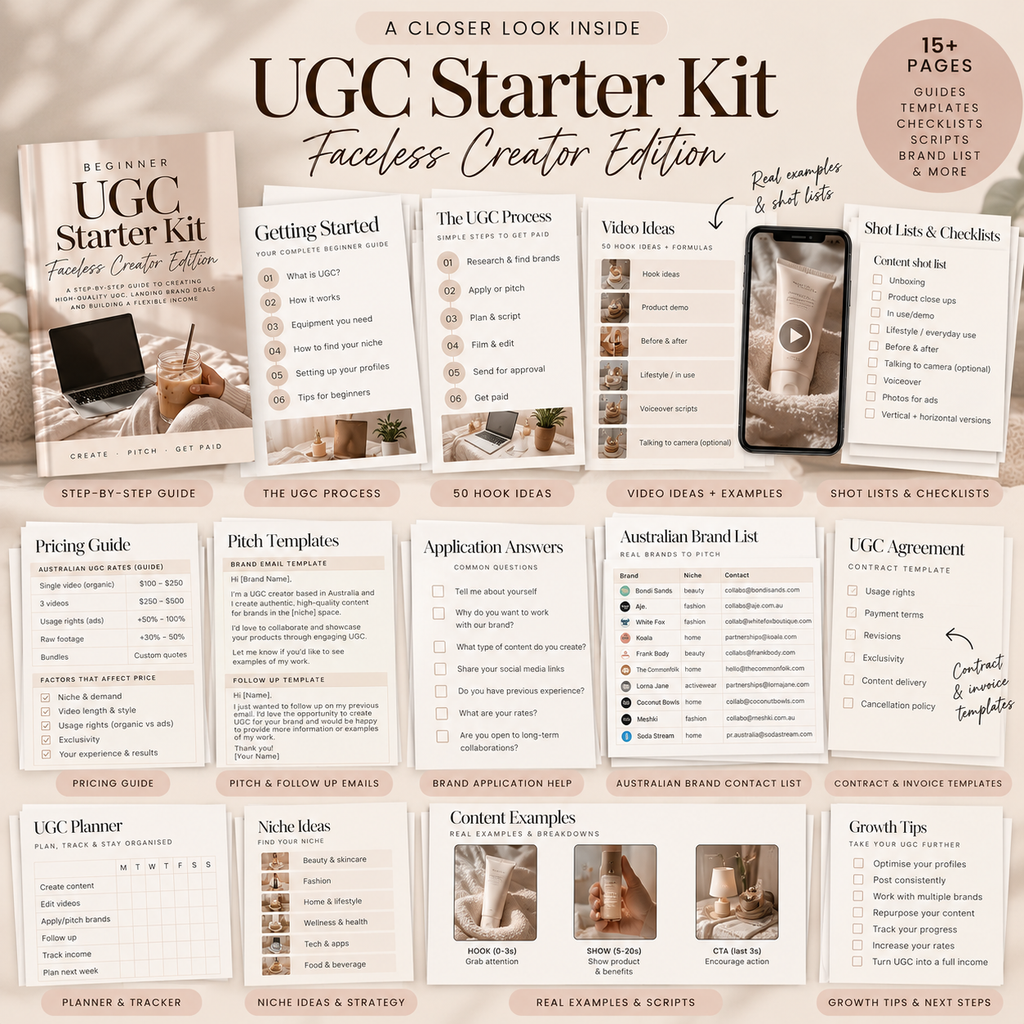 UGC Starter Kit – Faceless Creator Edition