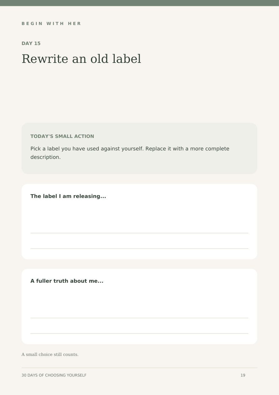 30 Days of Choosing Yourself — Self-Love Challenge