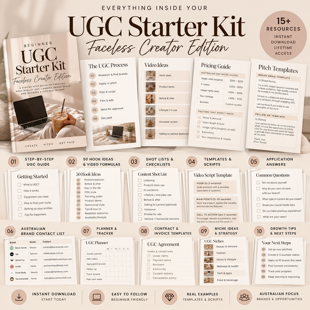 UGC Starter Kit – Faceless Creator Edition