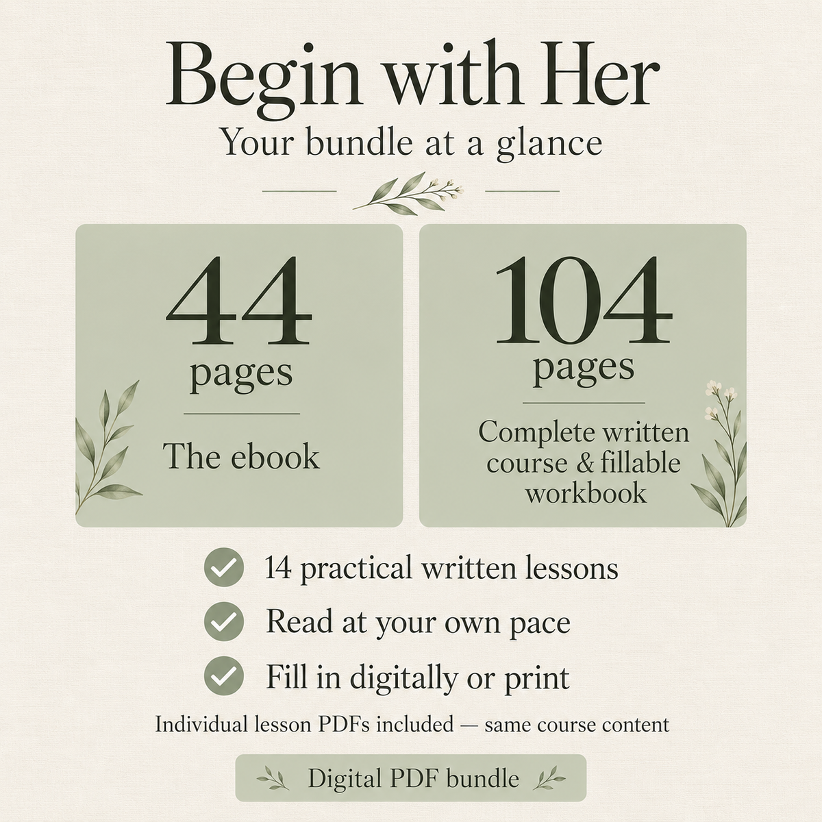 Begin with Her — Complete Book & Written Course